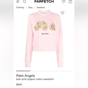 Palm Angels Pink Sweatshirt